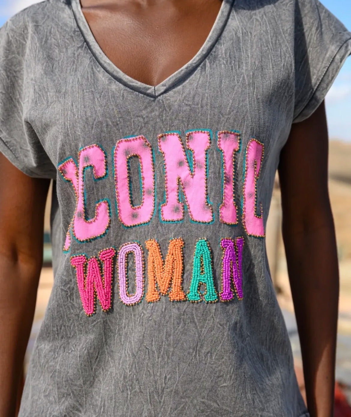 T-shirt manches courtes gris